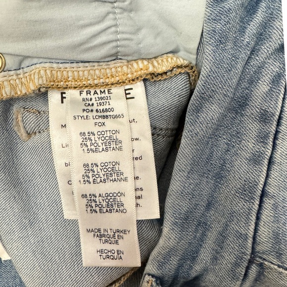 FRAME DENIM Le Crop Mini Boot Kick-Flare Mid Rise Triangle Gusset Jeans Size 26 - Picture 15 of 16